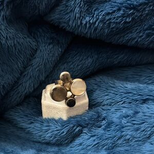 Silver and Black Statement Ring